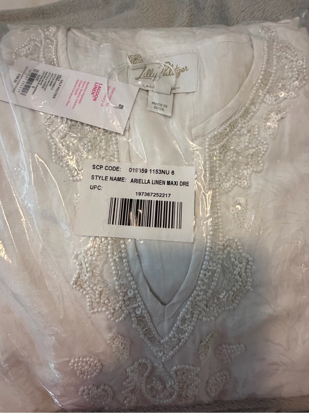 Lilly Pulitzer White Embroidered Linen Ariella Maxi Dress